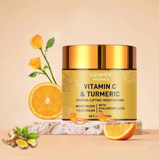 REAROYA Ciberžolės ir vitamino C veido kremas | Drėkinantis, stangrinantis, šviesinantis