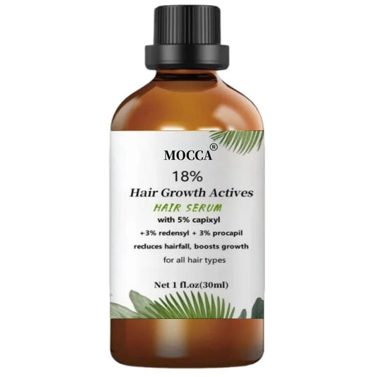 MOCCA plaukų tankinimo serumas 18% | Su Procapil, Capixyl, Redensyl, Anagain & Baicapil | 30 ml